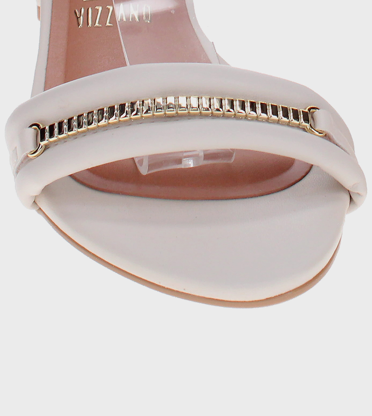 QAELL Ankle Strap Block Heel Sandals