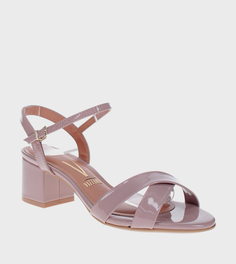RANE Ankle Strap Block Heel Sandals
