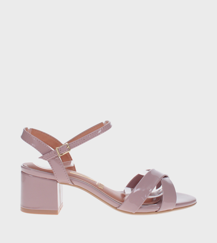 RANE Ankle Strap Block Heel Sandals
