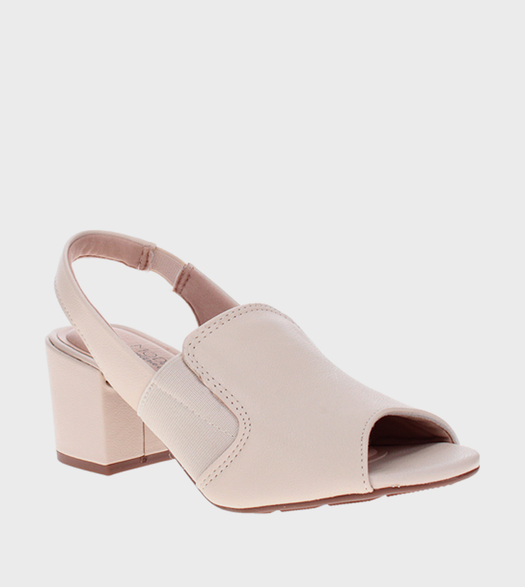 ERES Peep Toe Block Heel Sandals