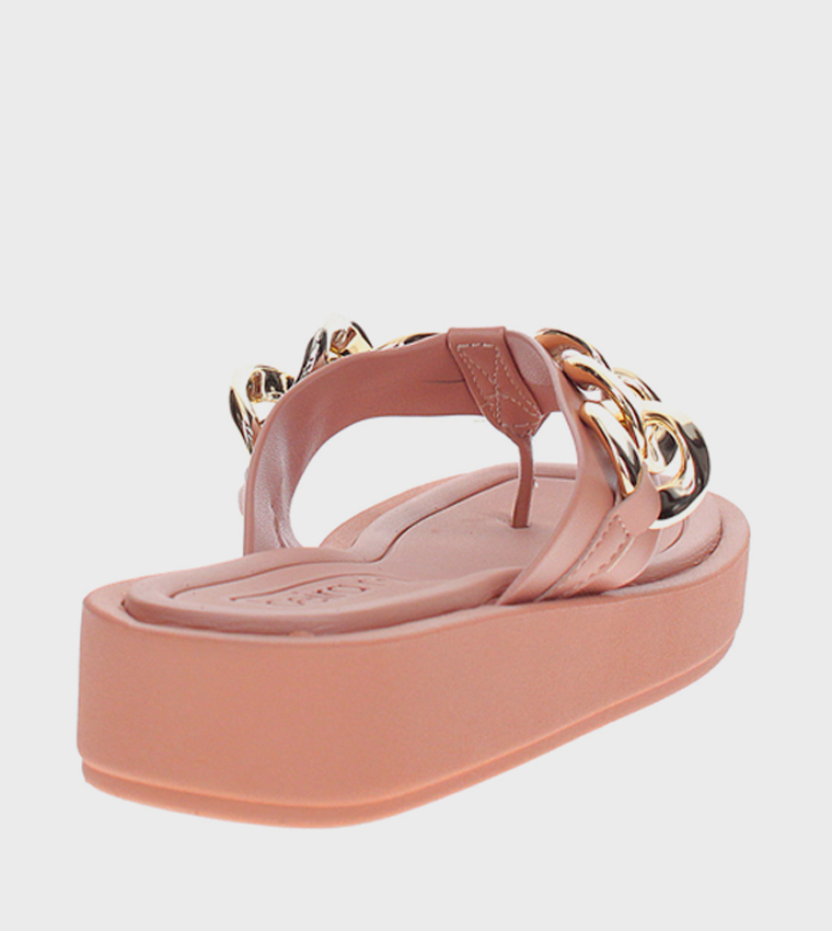 NYMPHADORA Metal Accent Platform Sandals