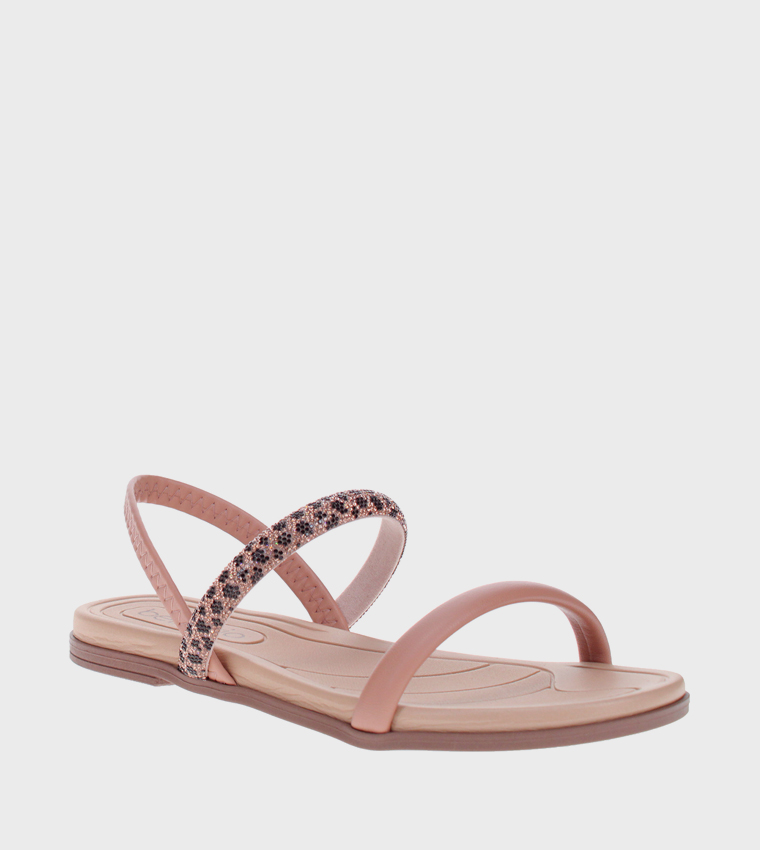 SKI Animal Print Flat Sandals