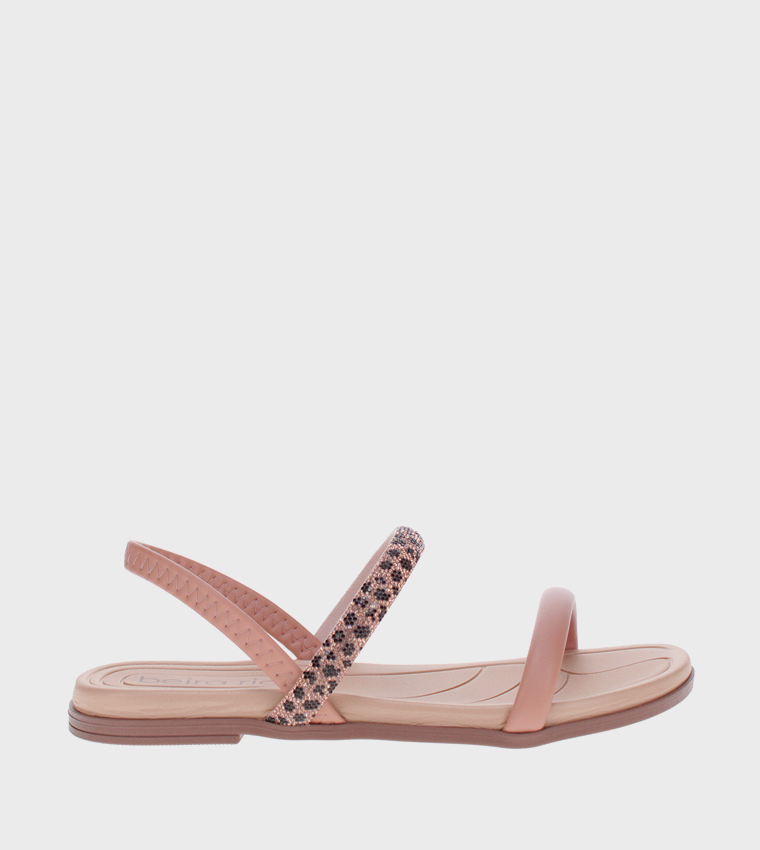 SKI Animal Print Flat Sandals