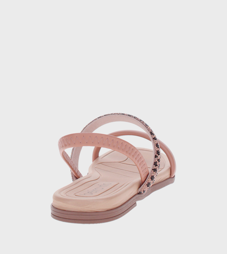 SKI Animal Print Flat Sandals