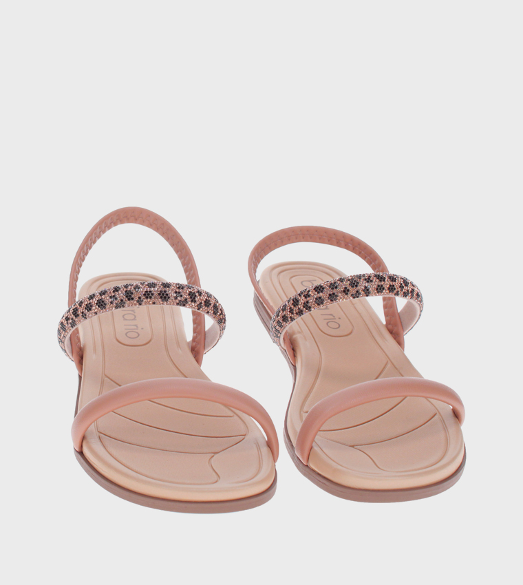 SKI Animal Print Flat Sandals