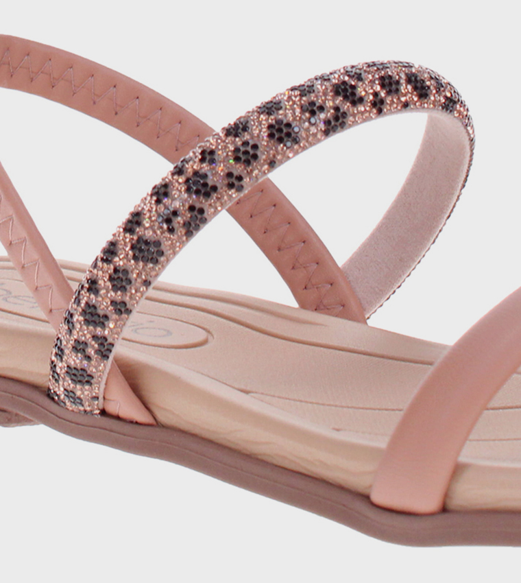 SKI Animal Print Flat Sandals