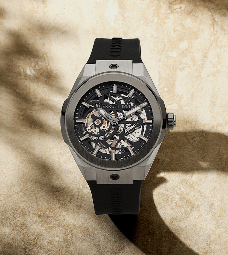 ساعة روسيلو بسوار سيليكون ميكانيكية