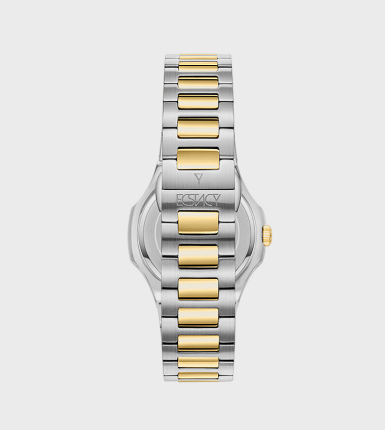Embellished Stainless Steel Strap Analog Watch