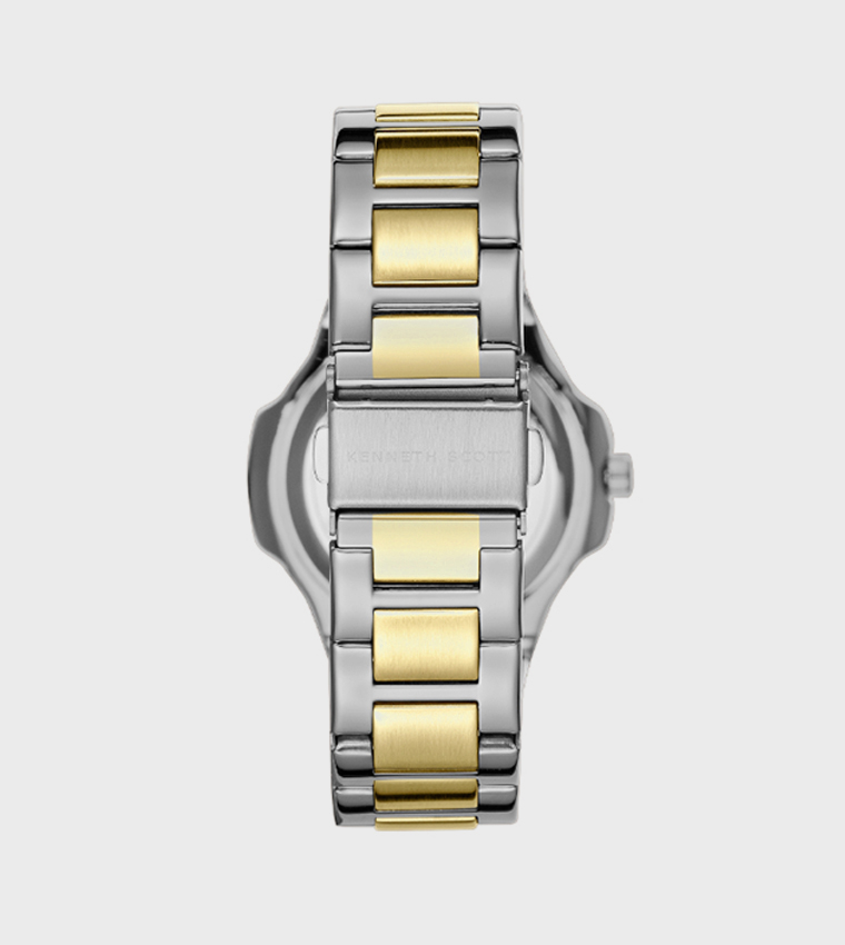 Embellished Stainless Steel Strap Analog Watch