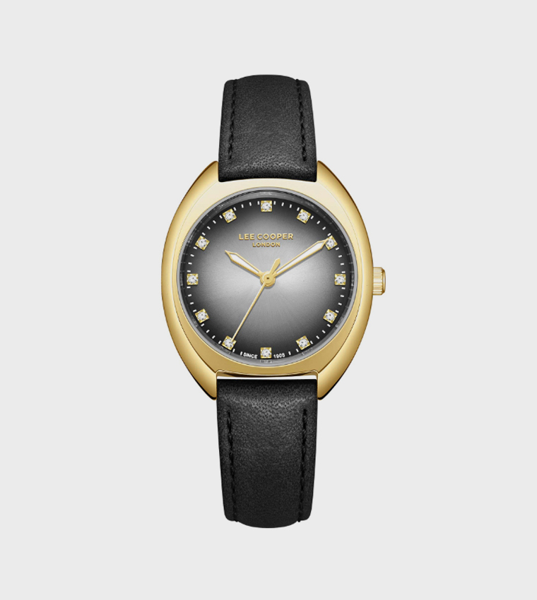 Leather Strap Analog Watch