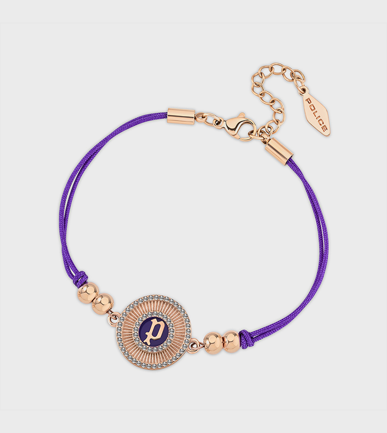 Luck Embellished Gold Plated Bracelet