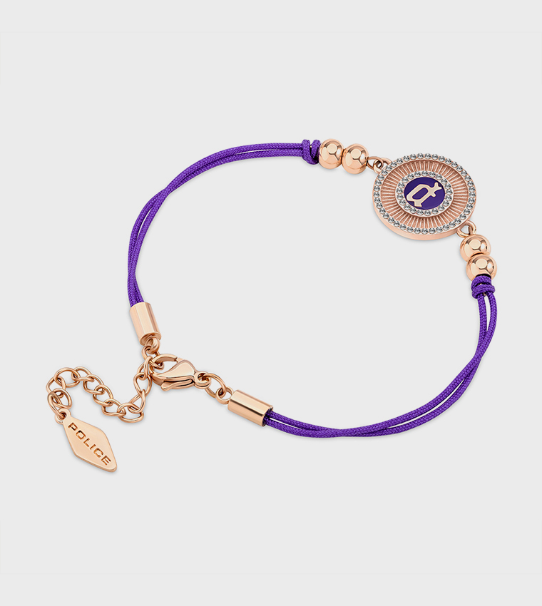 Luck Embellished Gold Plated Bracelet