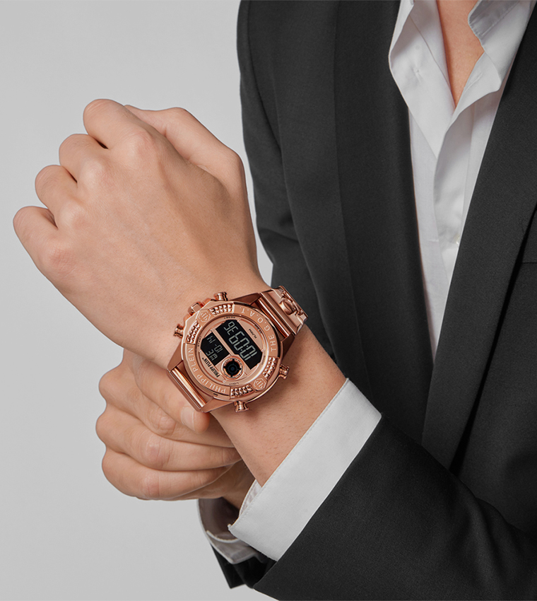 The G.O.A.T Rose Gold Stainless Steel Digital Watch