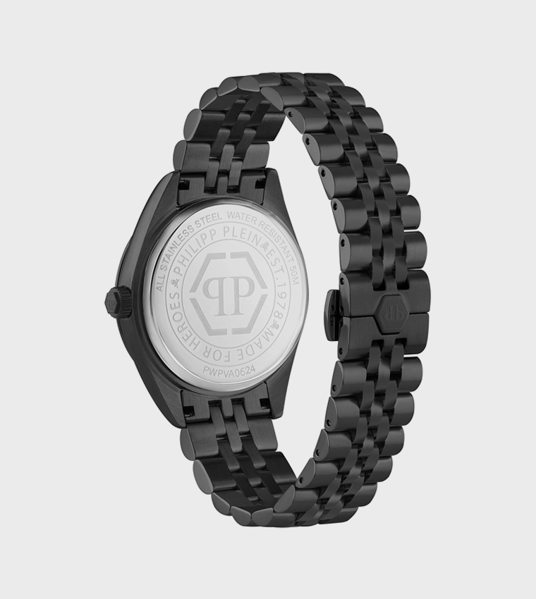 DATE SUPERLATIVE GENT Black Honeycomb Dial, Dual-Tone Stainless Steel Bracelet Watch, Water Resistant 50m - 42mm