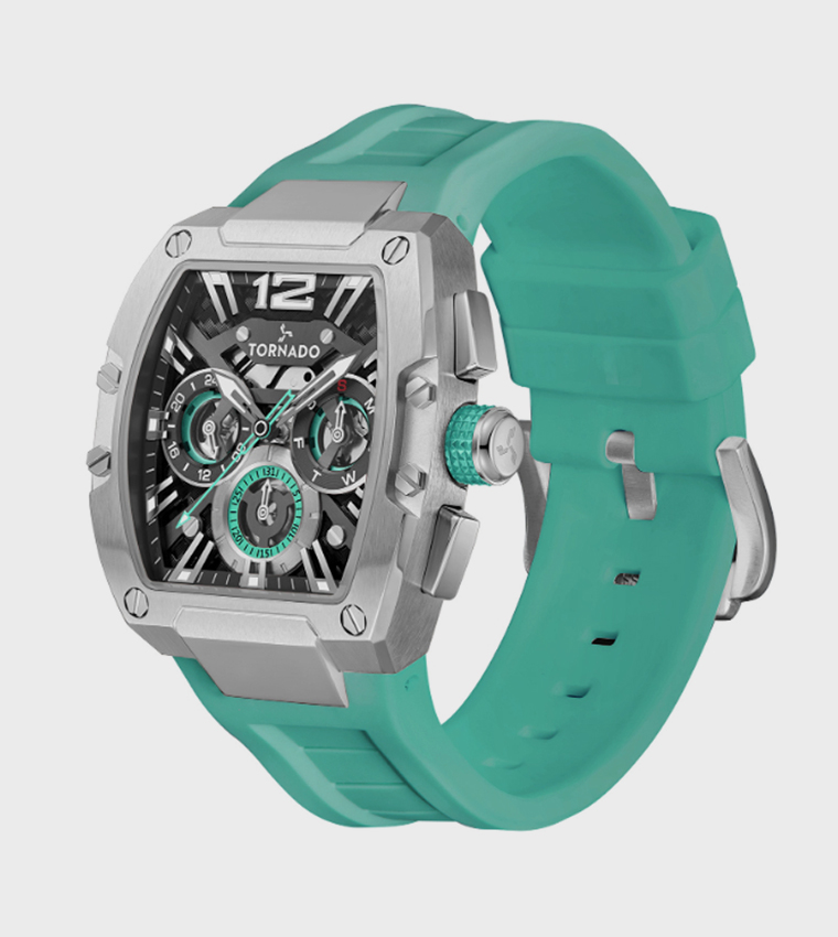 XENITH Black Dial Analog Watch with Silicone Strap