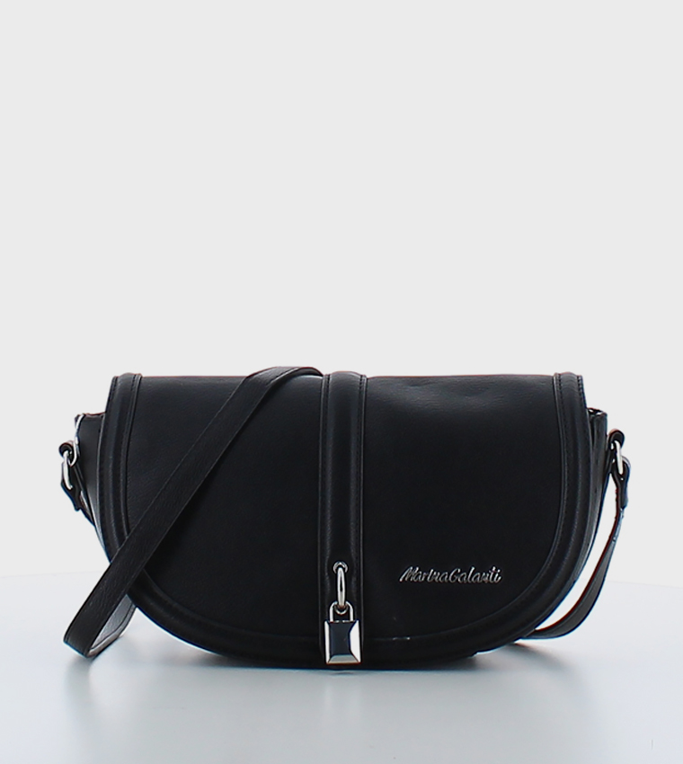 Textured Flap Crossbody Bag
