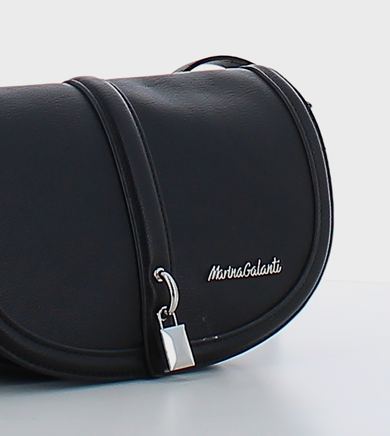 Textured Flap Crossbody Bag