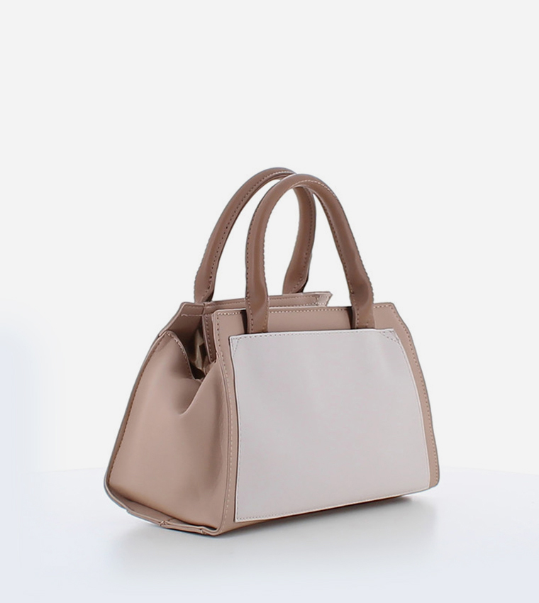 MADREPERLA Contrast Trim Mini Satchel Bag