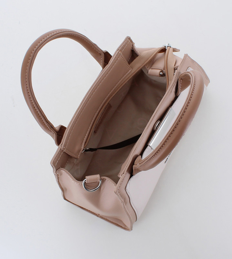 MADREPERLA Contrast Trim Mini Satchel Bag