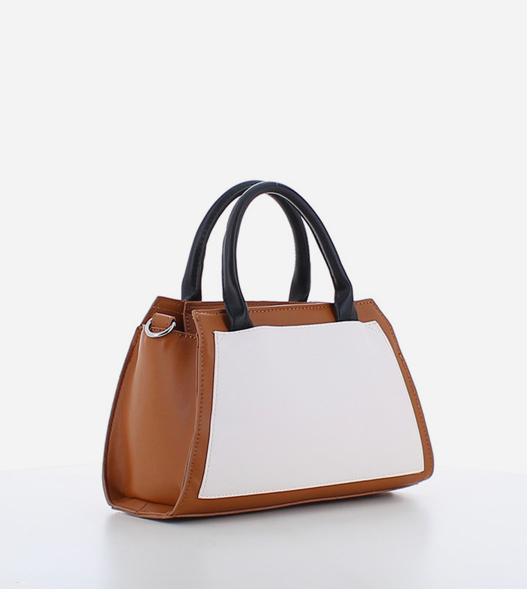 MADREPERLA Contrast Trim Mini Satchel Bag