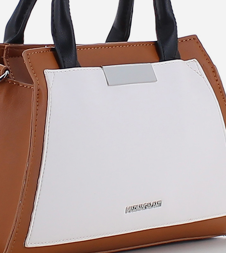 MADREPERLA Contrast Trim Mini Satchel Bag