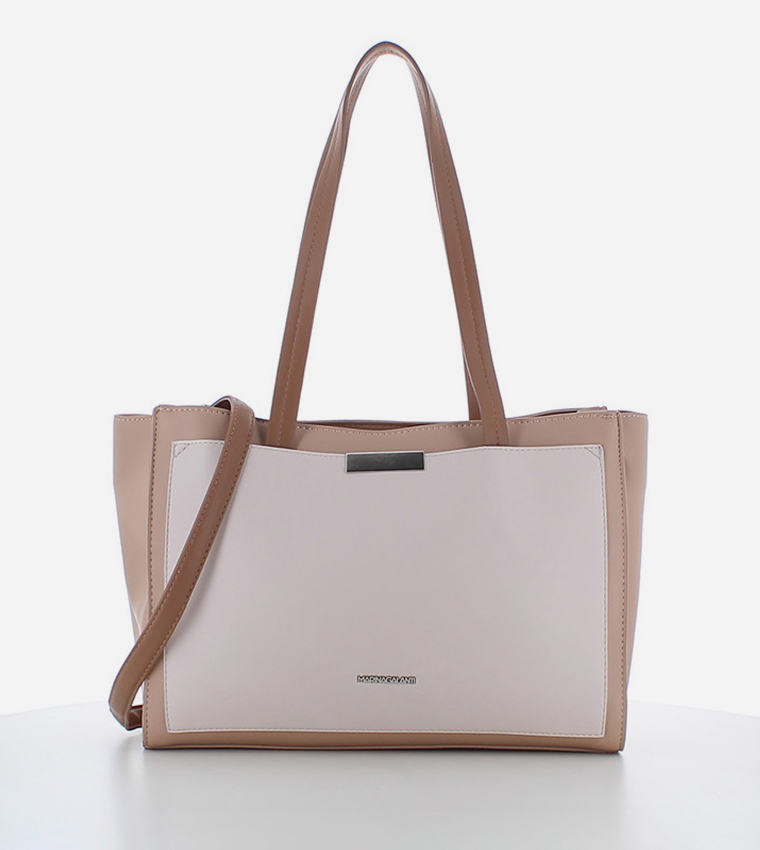 MADREPERLA Contrast Trim Tote Bag