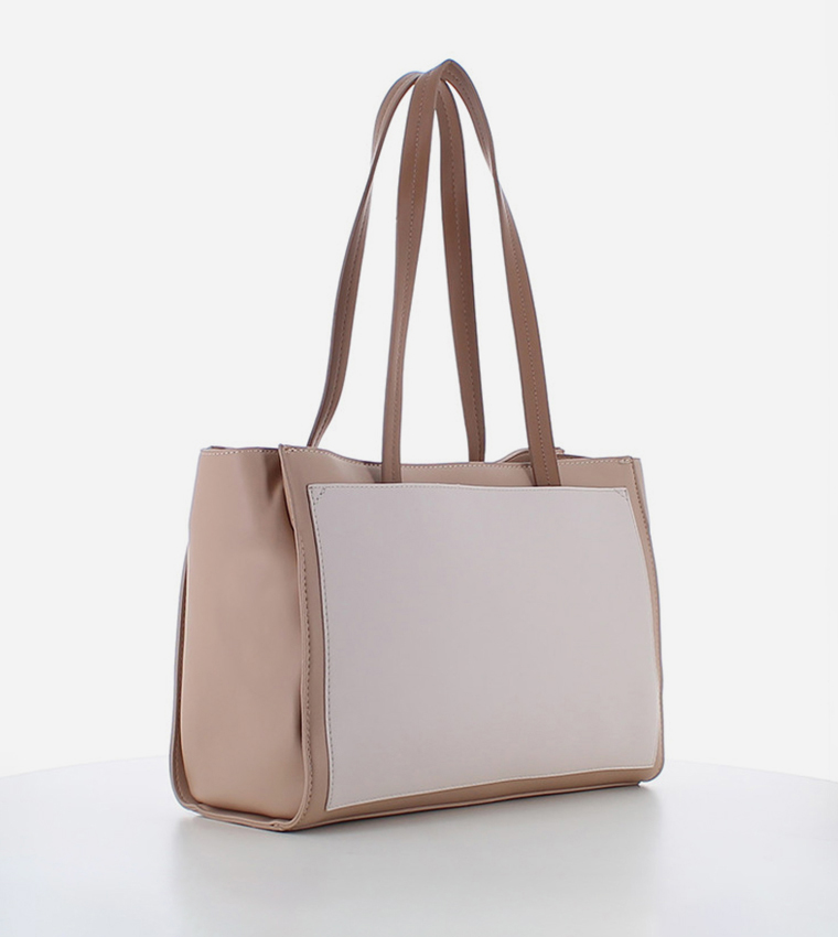 MADREPERLA Contrast Trim Tote Bag