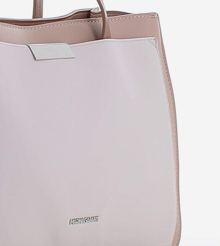 MADREPERLA Contrast Trim Tote Bag