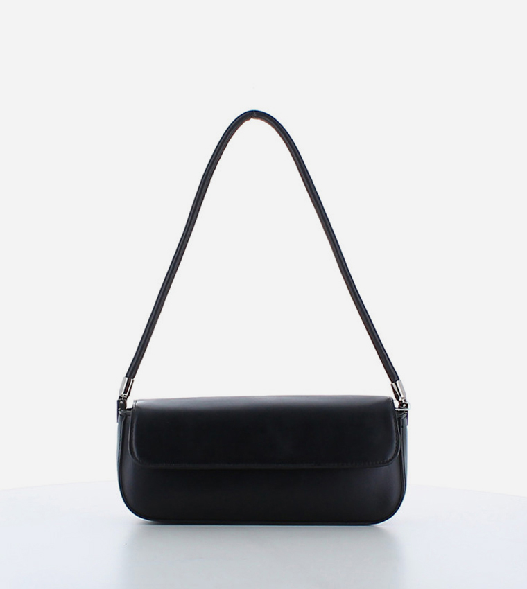 ANGELITE Solid Flap Shoulder Bag