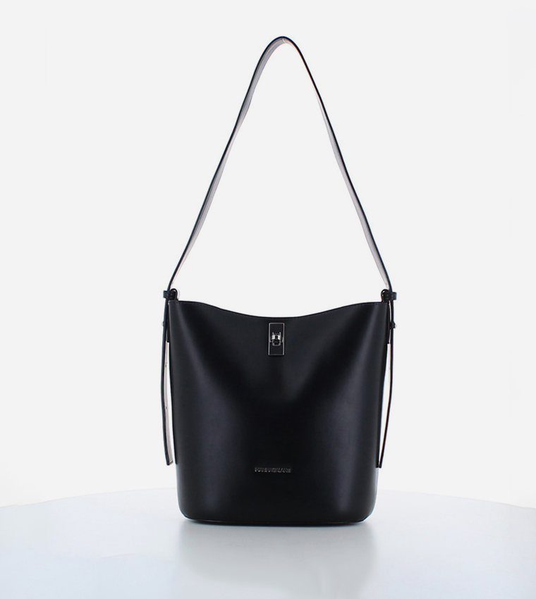 TANZANITE Logo Detail Bucket Bag