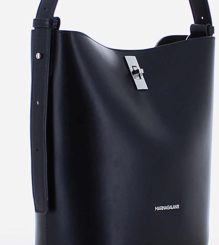 TANZANITE Logo Detail Bucket Bag