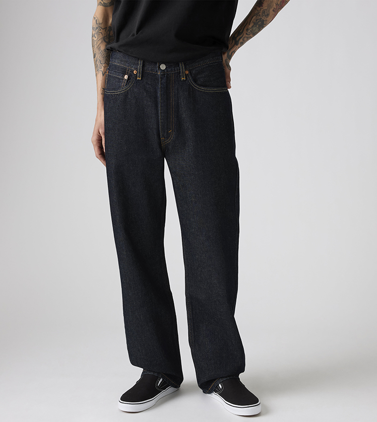 565™ Washed Mid Rise Loose Straight Fit Jeans