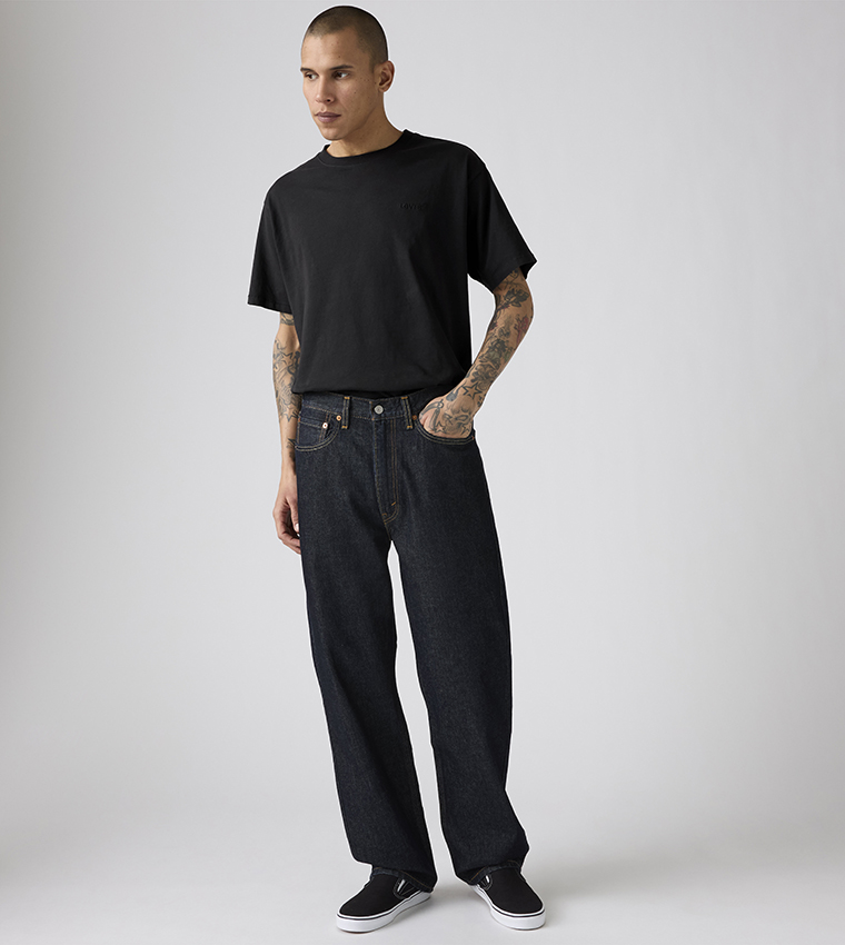 565™ Washed Mid Rise Loose Straight Fit Jeans