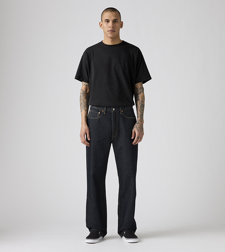 565™ Washed Mid Rise Loose Straight Fit Jeans