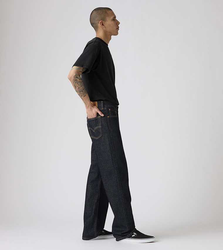 565™ Washed Mid Rise Loose Straight Fit Jeans