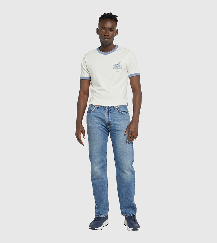 جينز باهت بقصة 555