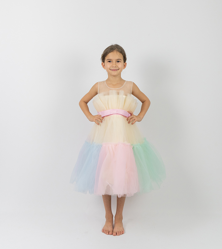 Toddler Girl's Ruffled Tulle Dress