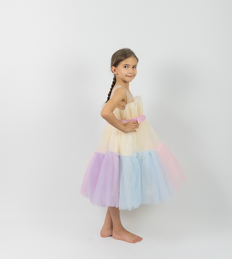 Toddler Girl's Ruffled Tulle Dress