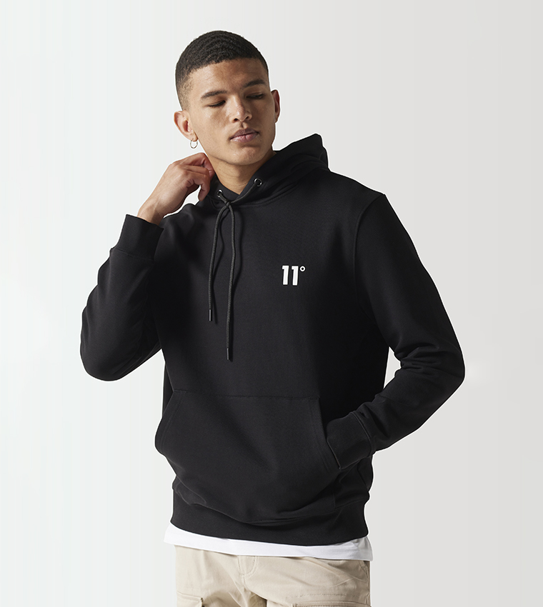 Buy 11 Degrees Future Tech Hoodie In Black 6thStreet Kuwait