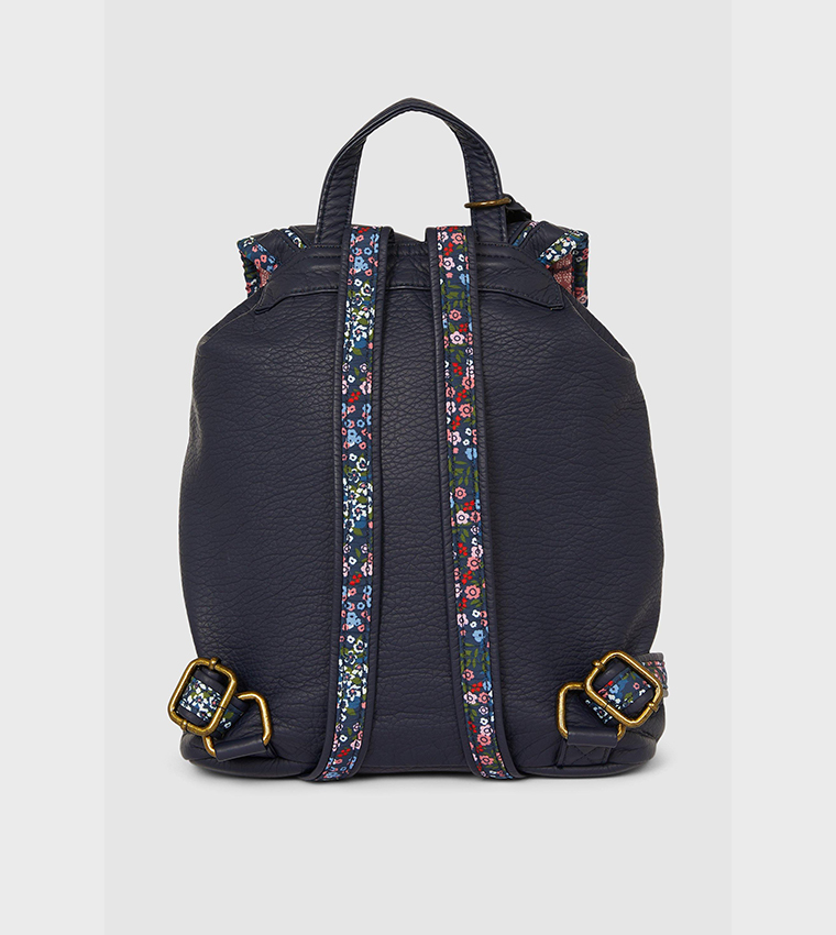 Buy Mantaray Floral Print Inlay Backpack In Navy 6thStreet Bahrain