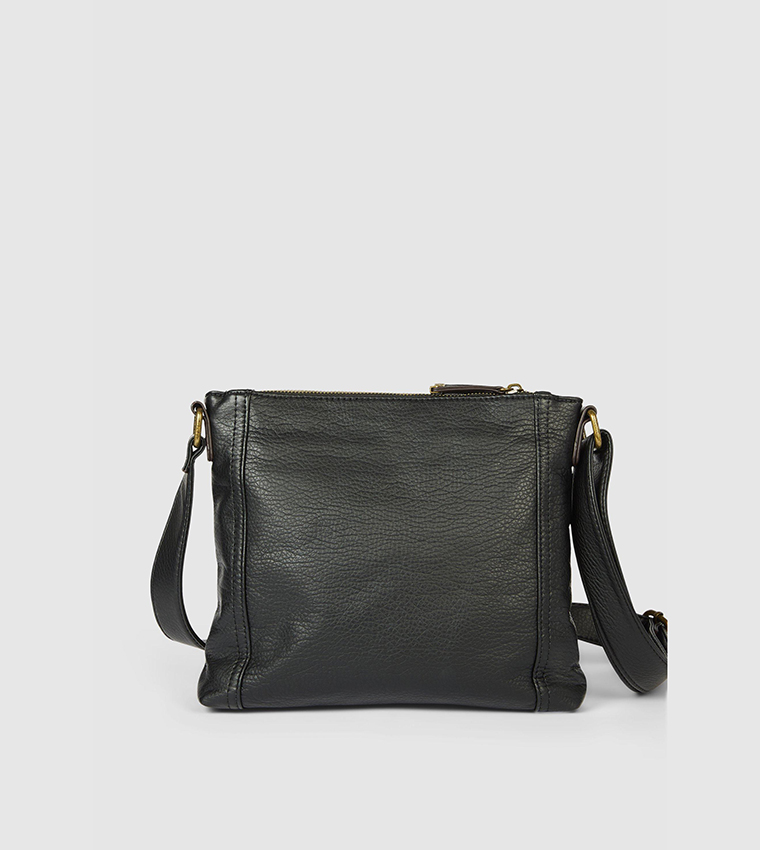 Buy Mantaray Rosemary Washed Multi Zip Crossbody Bag In Black 6thStreet Saudi Arabia