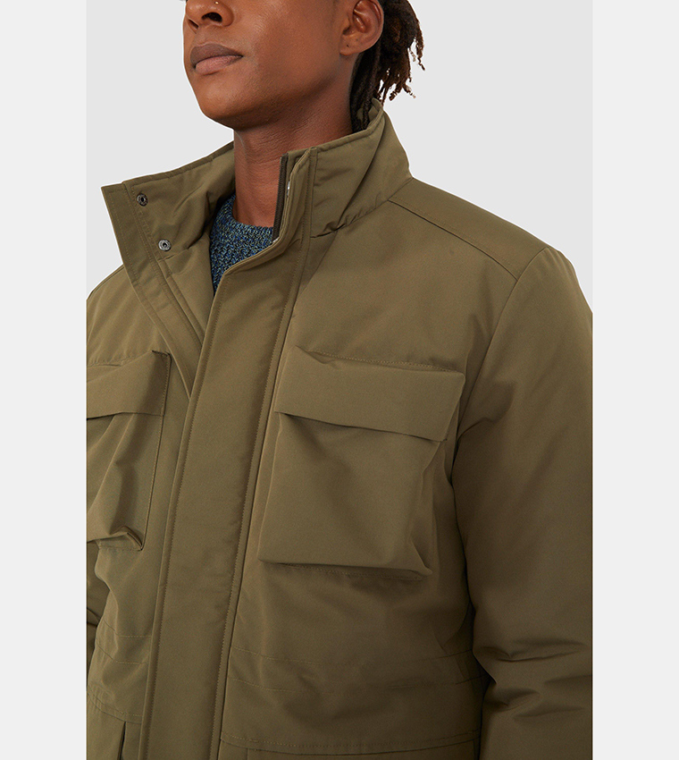 Buy Mantaray 4 Packets Detail Long Sleeves Jacket In Khaki 6thStreet Bahrain