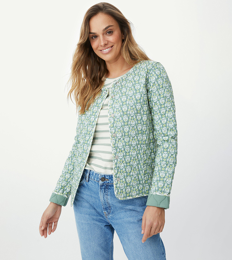Khaki floral jacket 2025