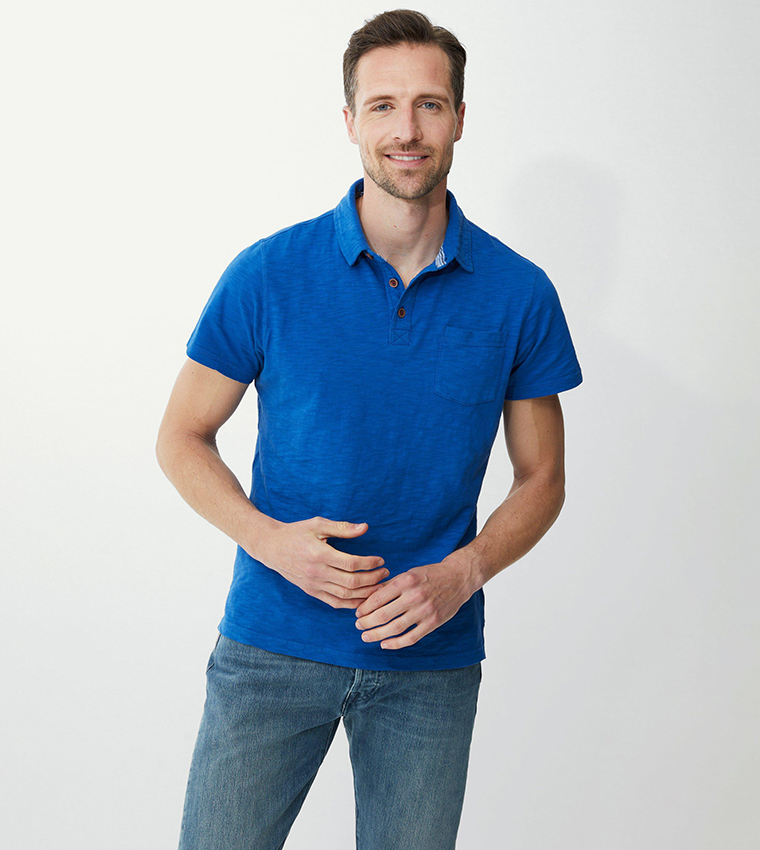 Buy Mantaray Vintage Polo T Shirt In Blue 6thStreet Bahrain