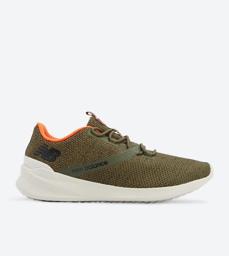 Buy New Balance Round Toe Lace Up Running Shoes Green In Green