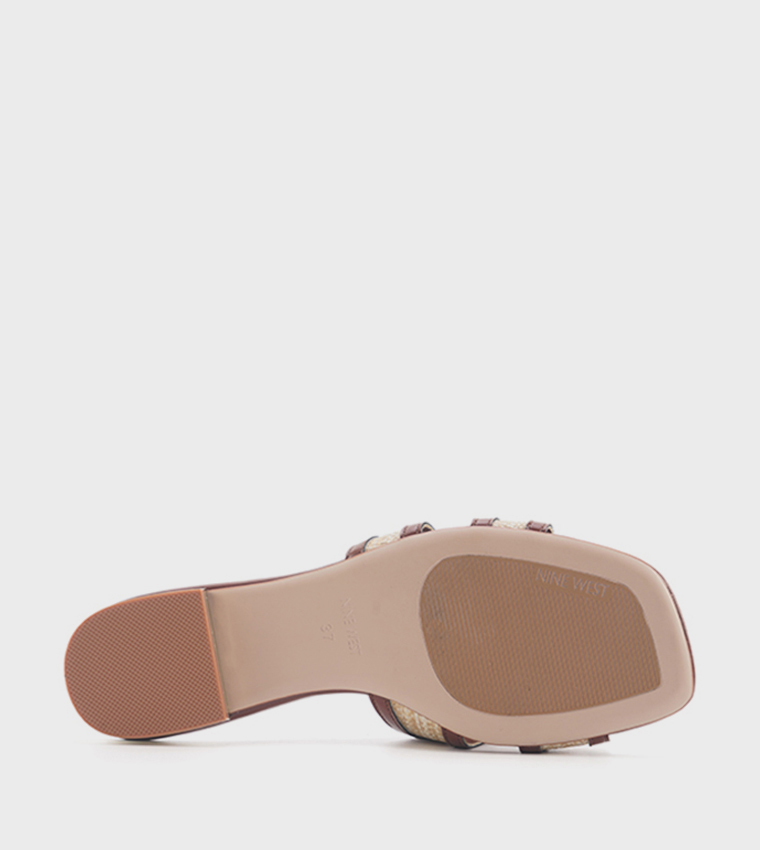 MELANIA Contrast Detail Flat Sandals
