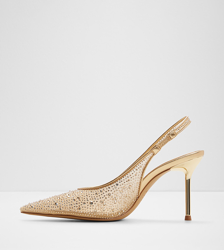 MERA Embellished Slingback Pumps