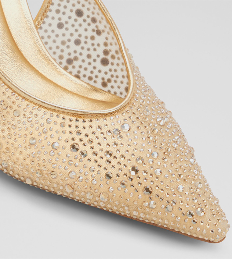 MERA Embellished Slingback Pumps