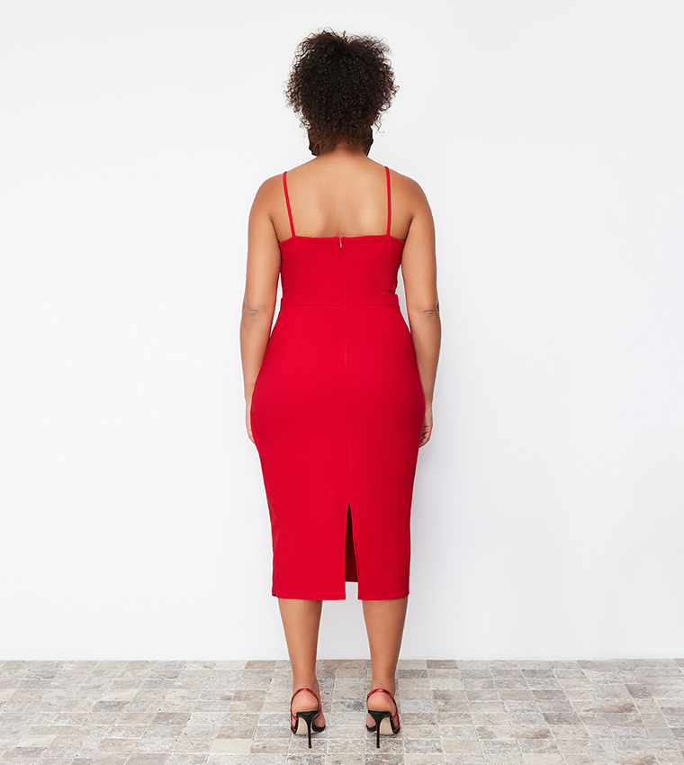 Solid Asymmetrical Cut Woven Dress