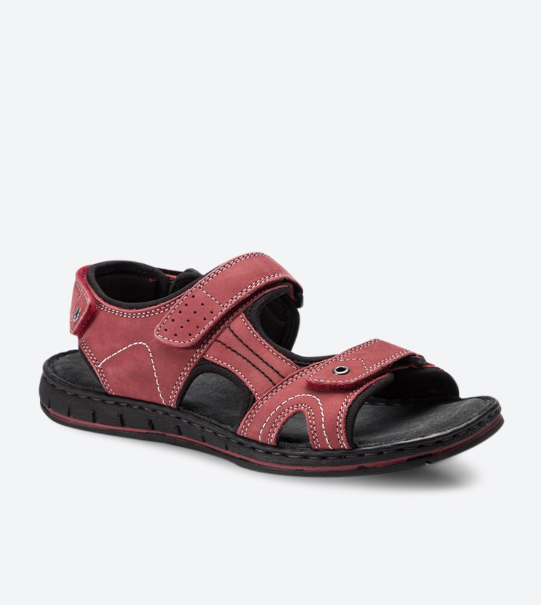Buy Go Soft @ CCC Double Strap Velcro Closure Sandals Red MI18 ESSAAR ...